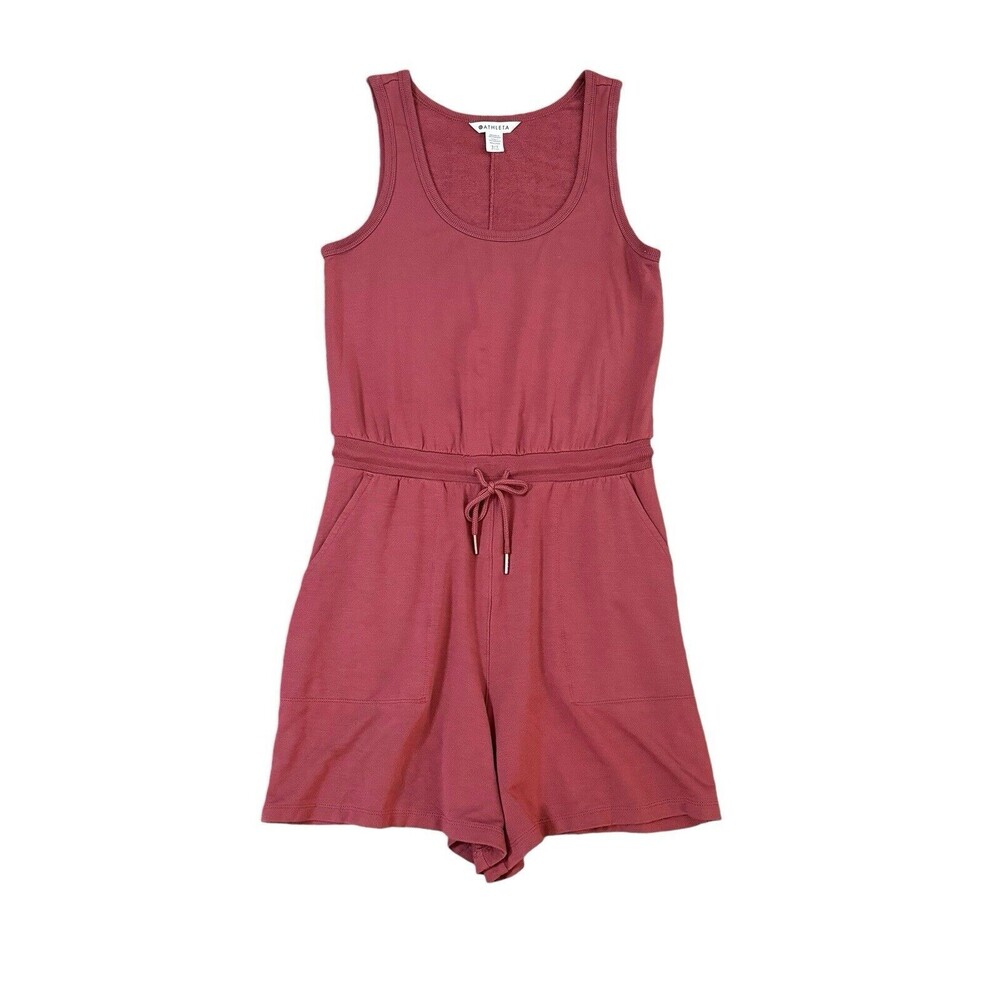 Athleta Red Sleeveless Romper